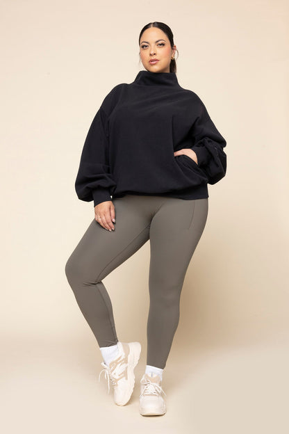 Ooey Gooey Mockneck Sweatshirt - Black