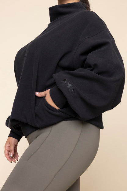 Ooey Gooey Mockneck Sweatshirt - Black