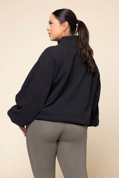 Ooey Gooey Mockneck Sweatshirt - Black