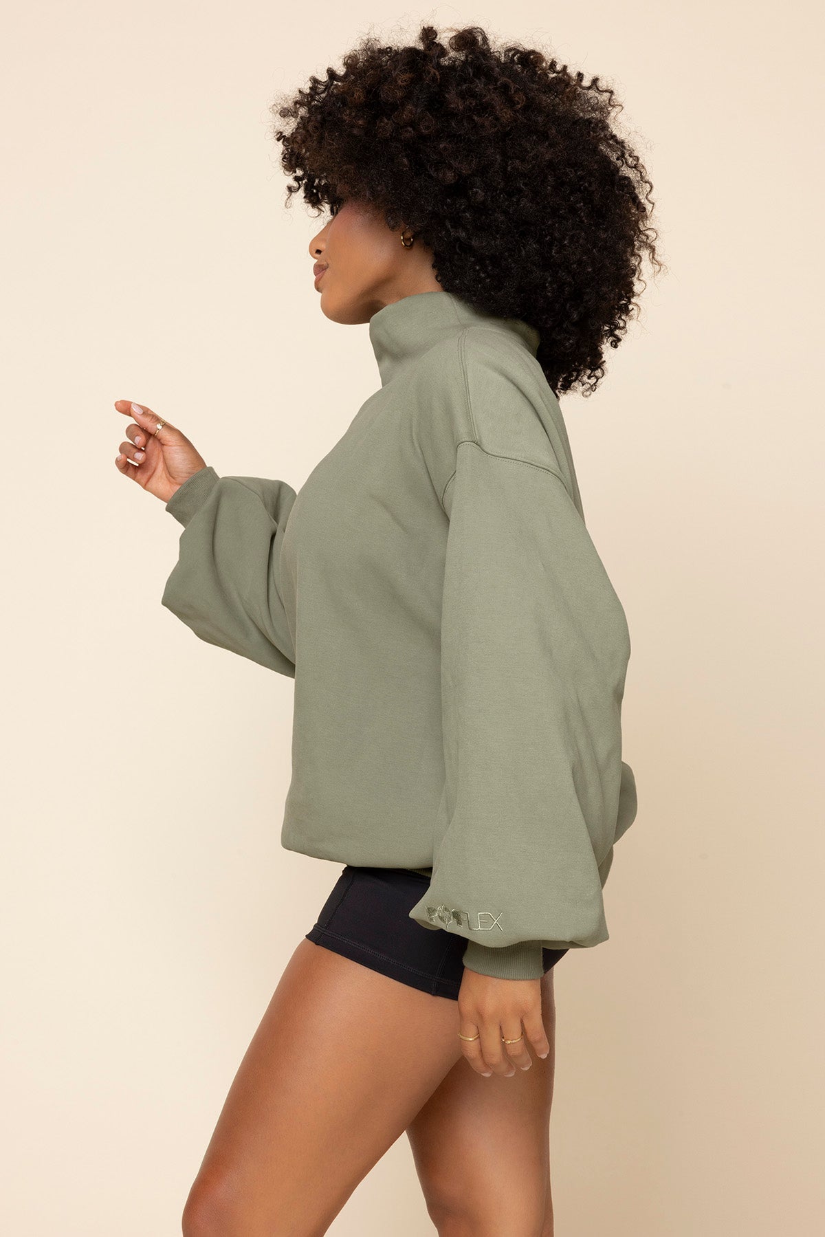 Ooey Gooey Mockneck Sweatshirt - Light Sage