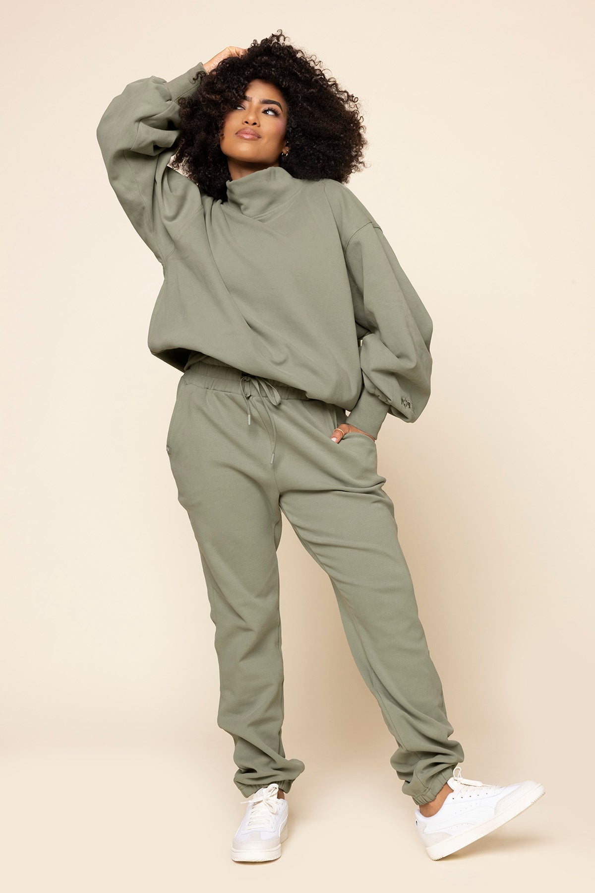 Ooey Gooey Mockneck Sweatshirt - Light Sage