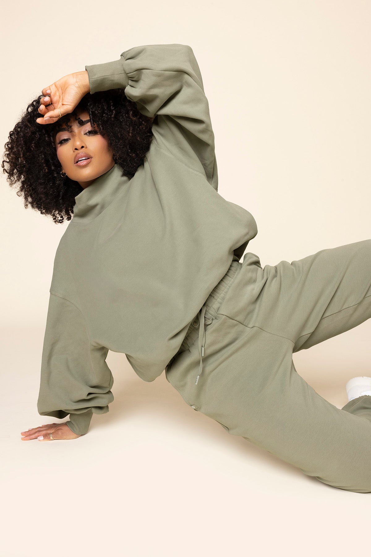 Ooey Gooey Mockneck Sweatshirt - Light Sage
