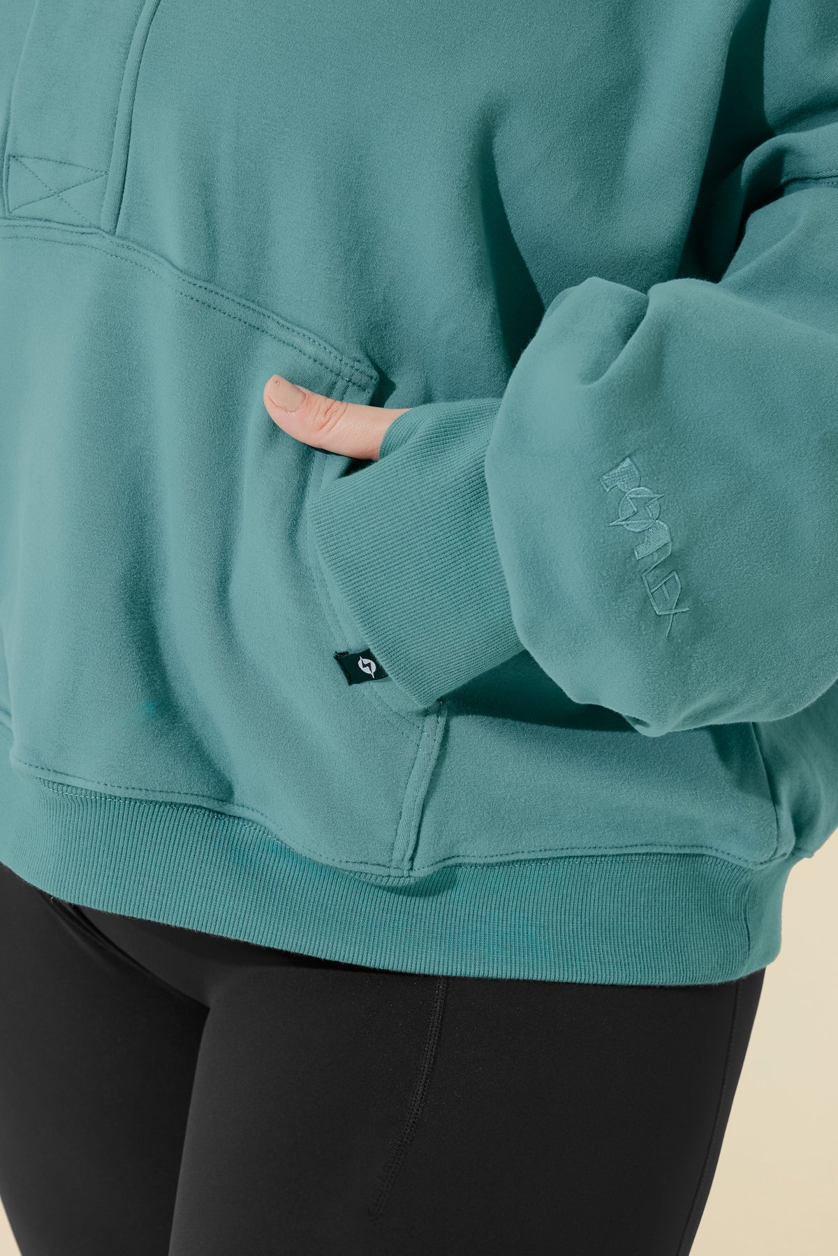 Ooey Gooey Half Zip Sweater - Turquoise
