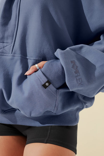 Ooey Gooey Half Zip Sweater - Blue Dusk