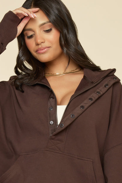 Ooey Gooey Half Zip Sweater - Ganache