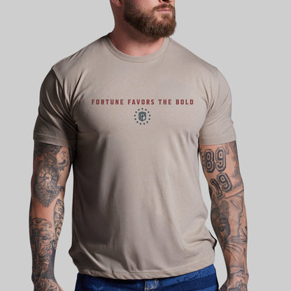 Fortune Favors the Bold Tee (Sandstone)