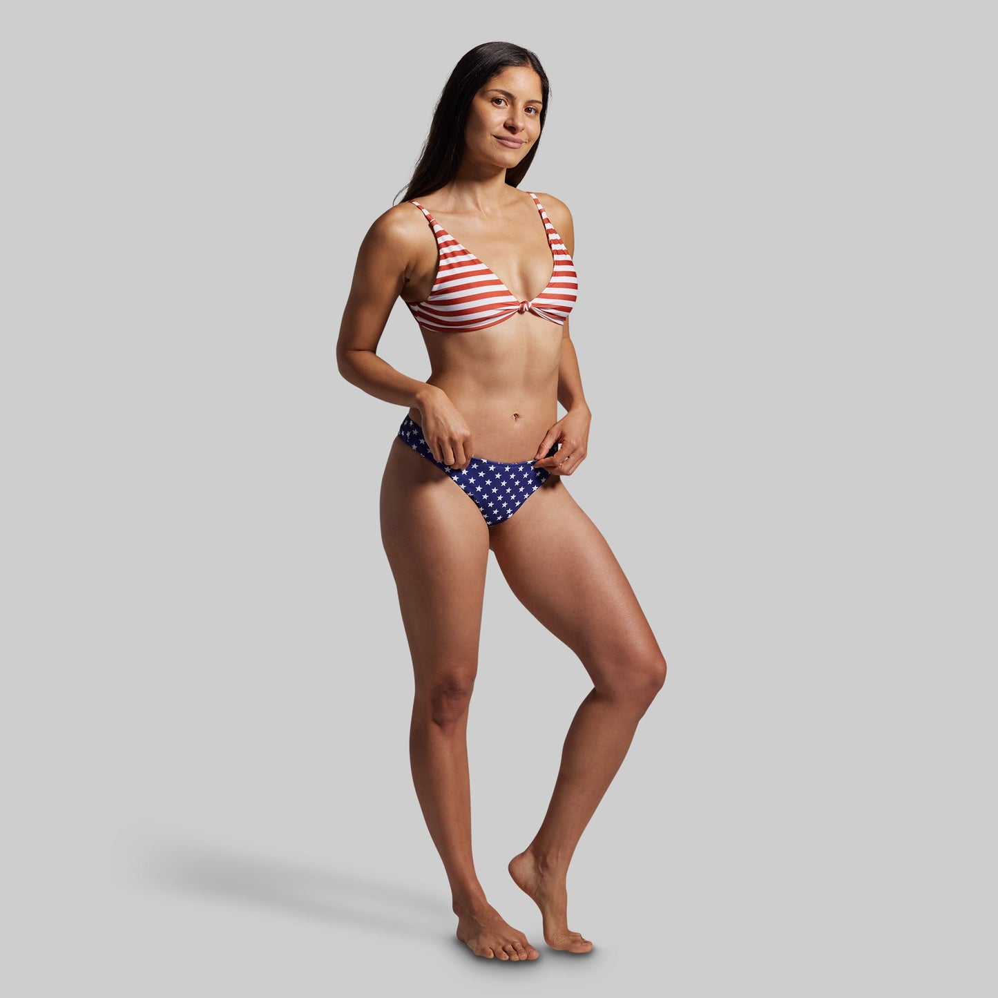 Solstice Bikini Top (Red White Stripe)