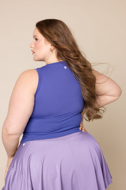 Peekaboo Crew Tank - Iris