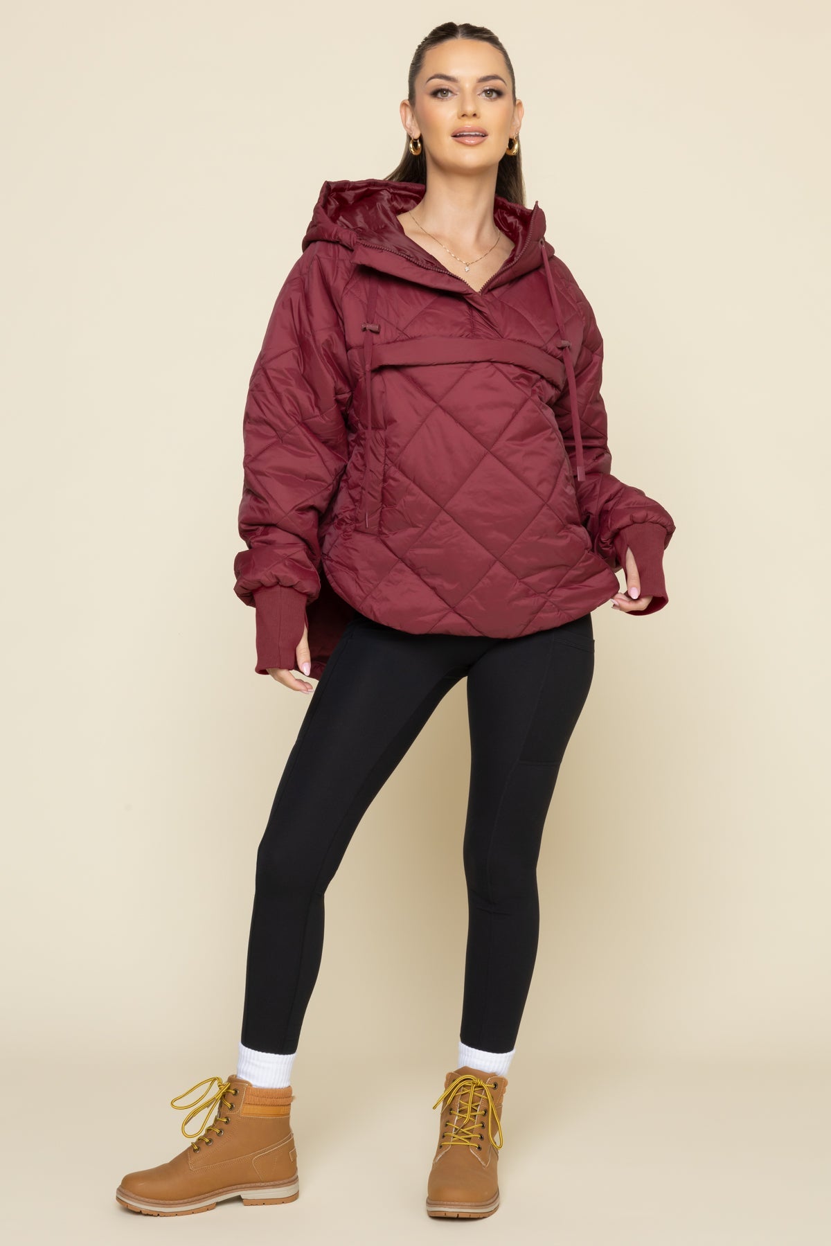 Pillow Packable Puffer Jacket - Crimson