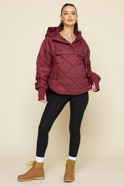 Pillow Packable Puffer Jacket - Crimson