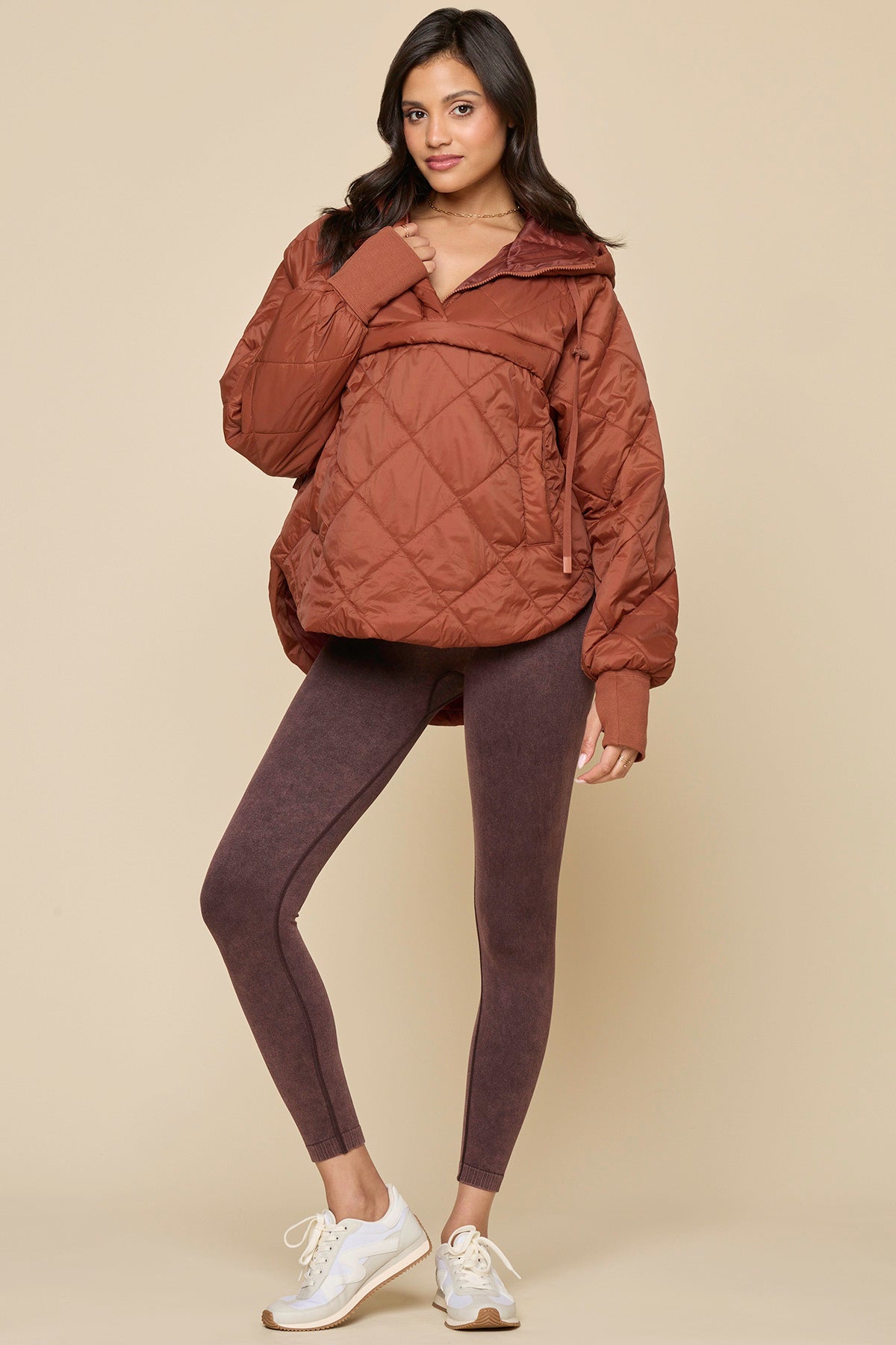 Pillow Packable Puffer Jacket - Burnt Sienna