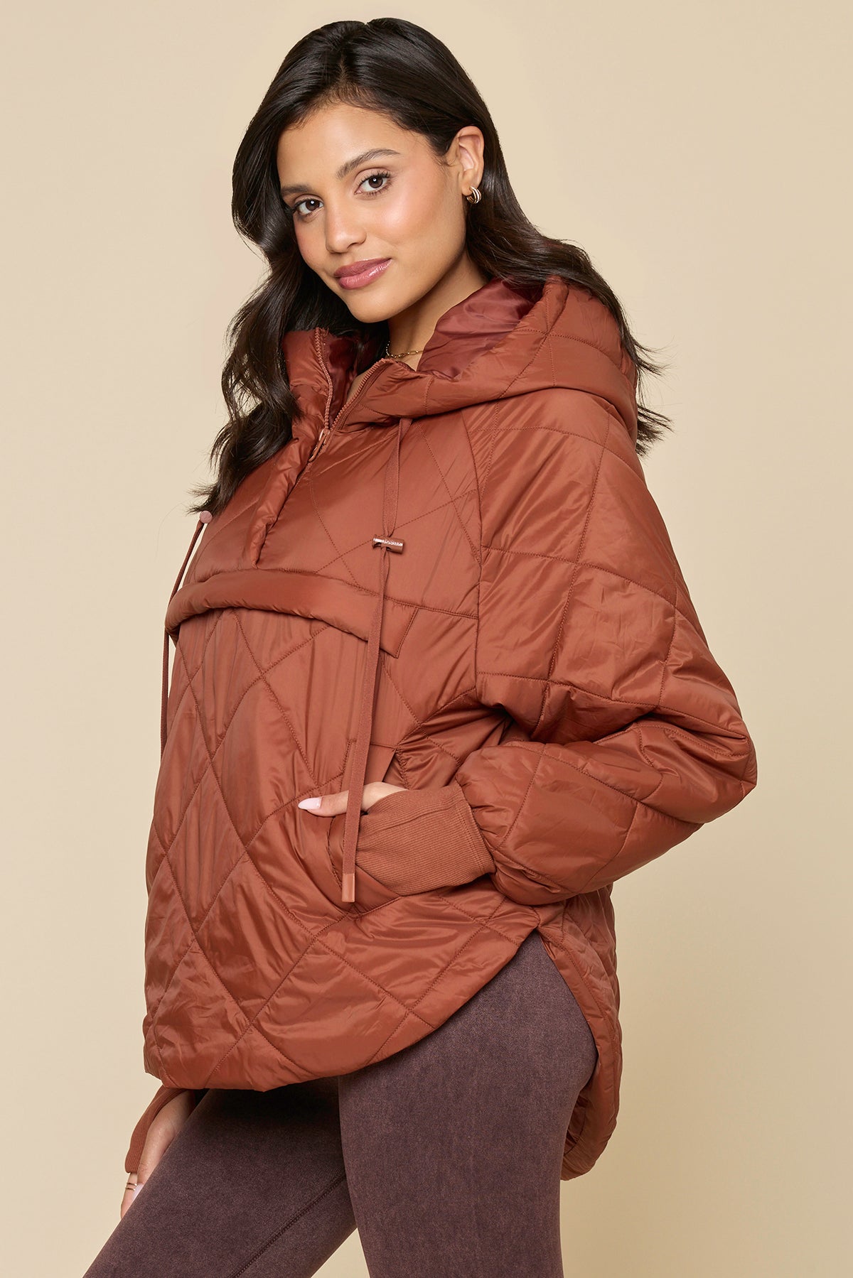 Pillow Packable Puffer Jacket - Burnt Sienna