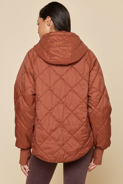 Pillow Packable Puffer Jacket - Burnt Sienna
