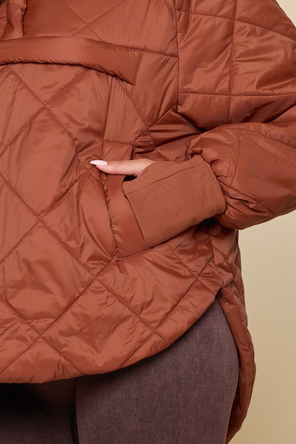 Pillow Packable Puffer Jacket - Burnt Sienna