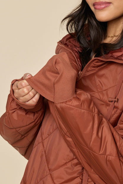 Pillow Packable Puffer Jacket - Burnt Sienna