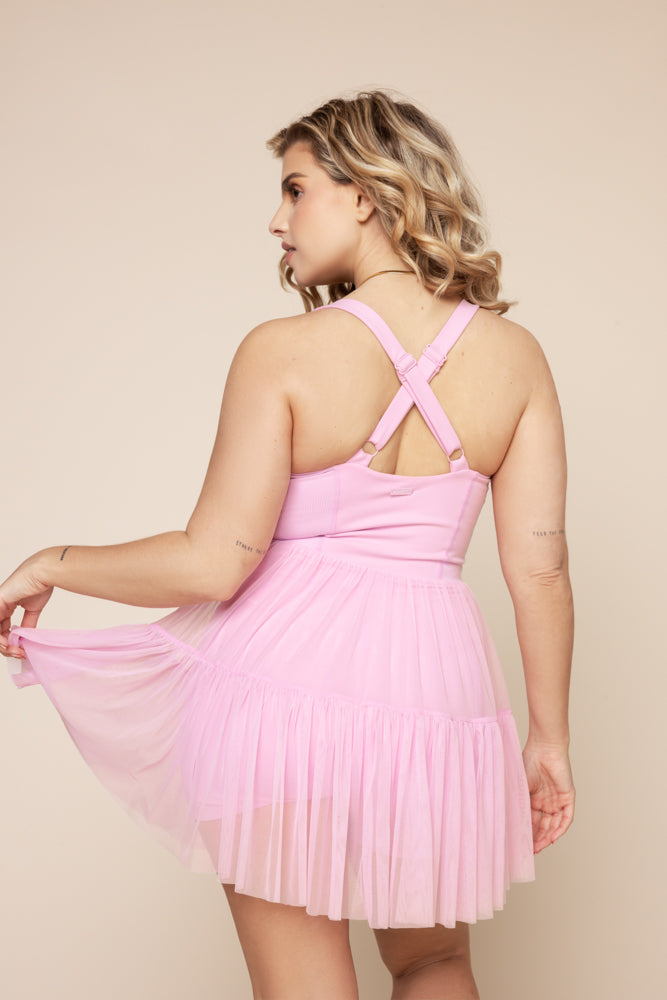 Corset Pirouette Dress - Bubblegum
