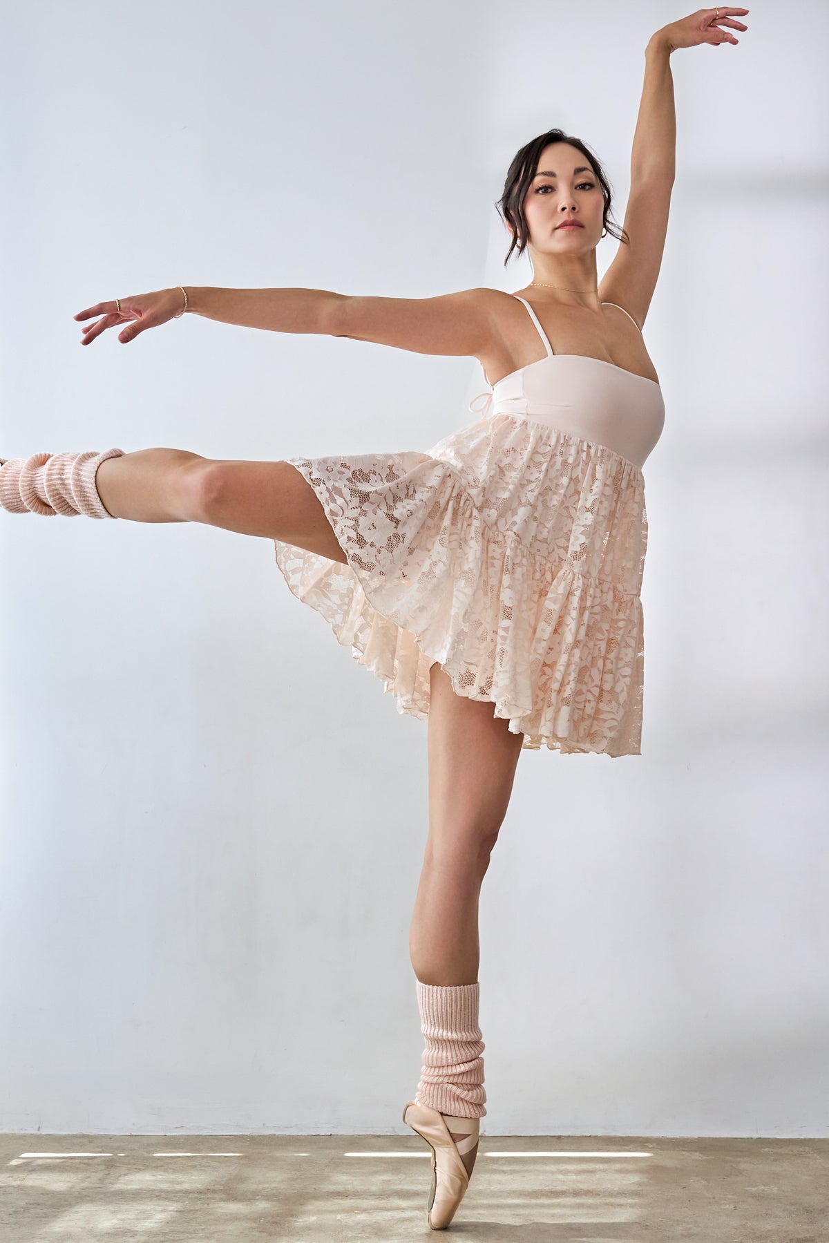 Lace Pirouette Babydoll Dress - Tutu Pink