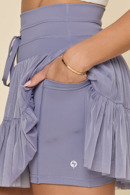 Pirouette Skort - Blue Mist