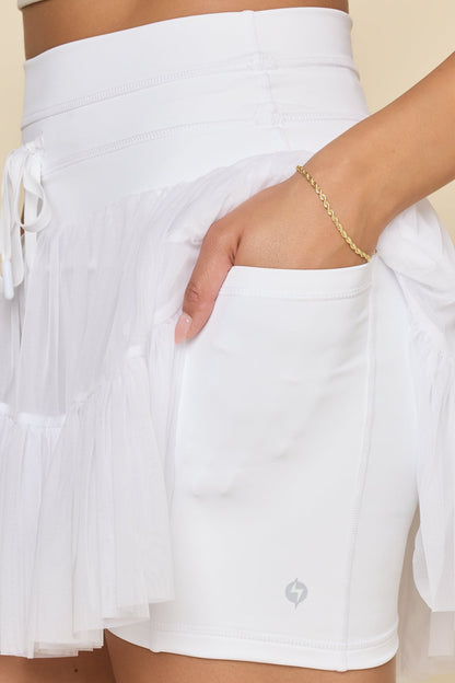 Pirouette Skort - Cool White