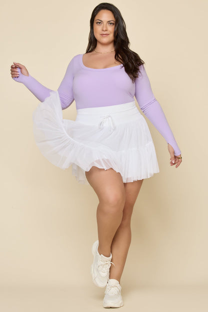 Pirouette Skort - Cool White