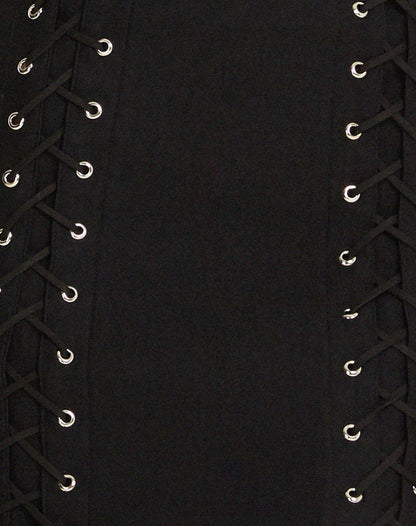 Alisa Mini Dress in Tailoring Black