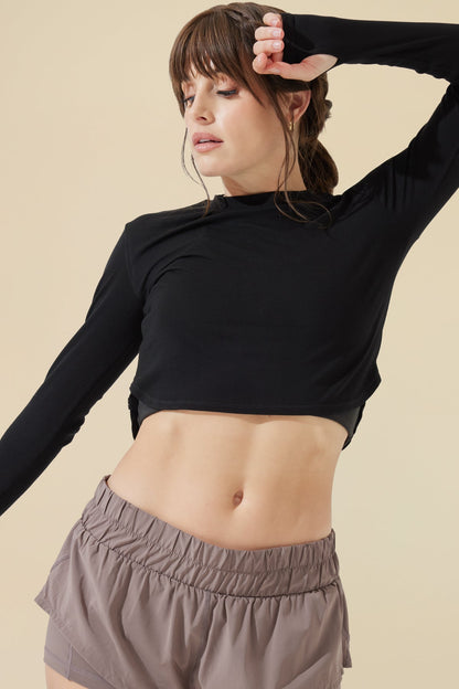 Refine Long Sleeve Top - Black