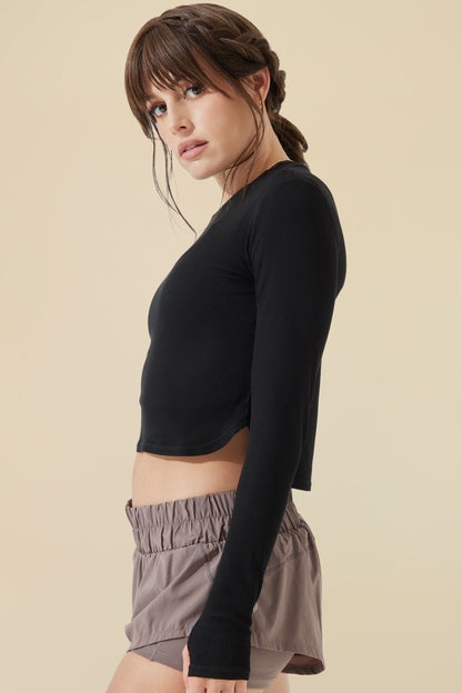 Refine Long Sleeve Top - Black
