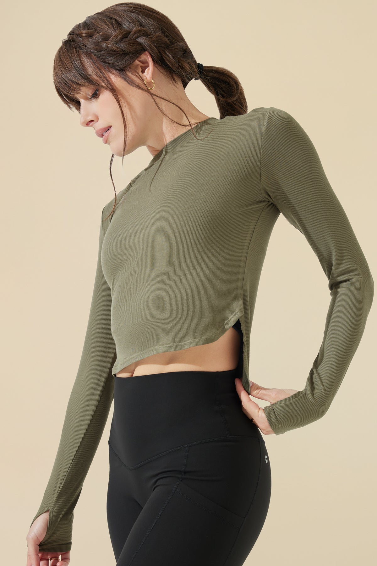 Refine Long Sleeve Top - Dark Olive