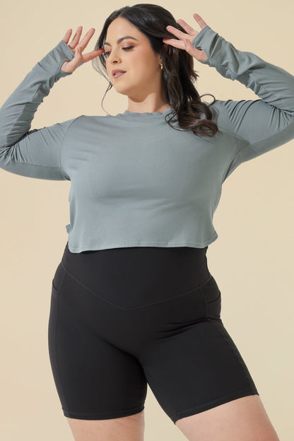 Refine Long Sleeve Top - Stormy Blue