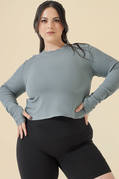 Refine Long Sleeve Top - Stormy Blue