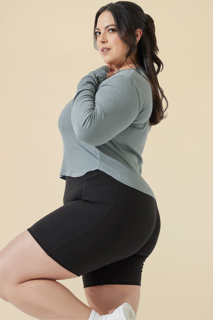 Refine Long Sleeve Top - Stormy Blue