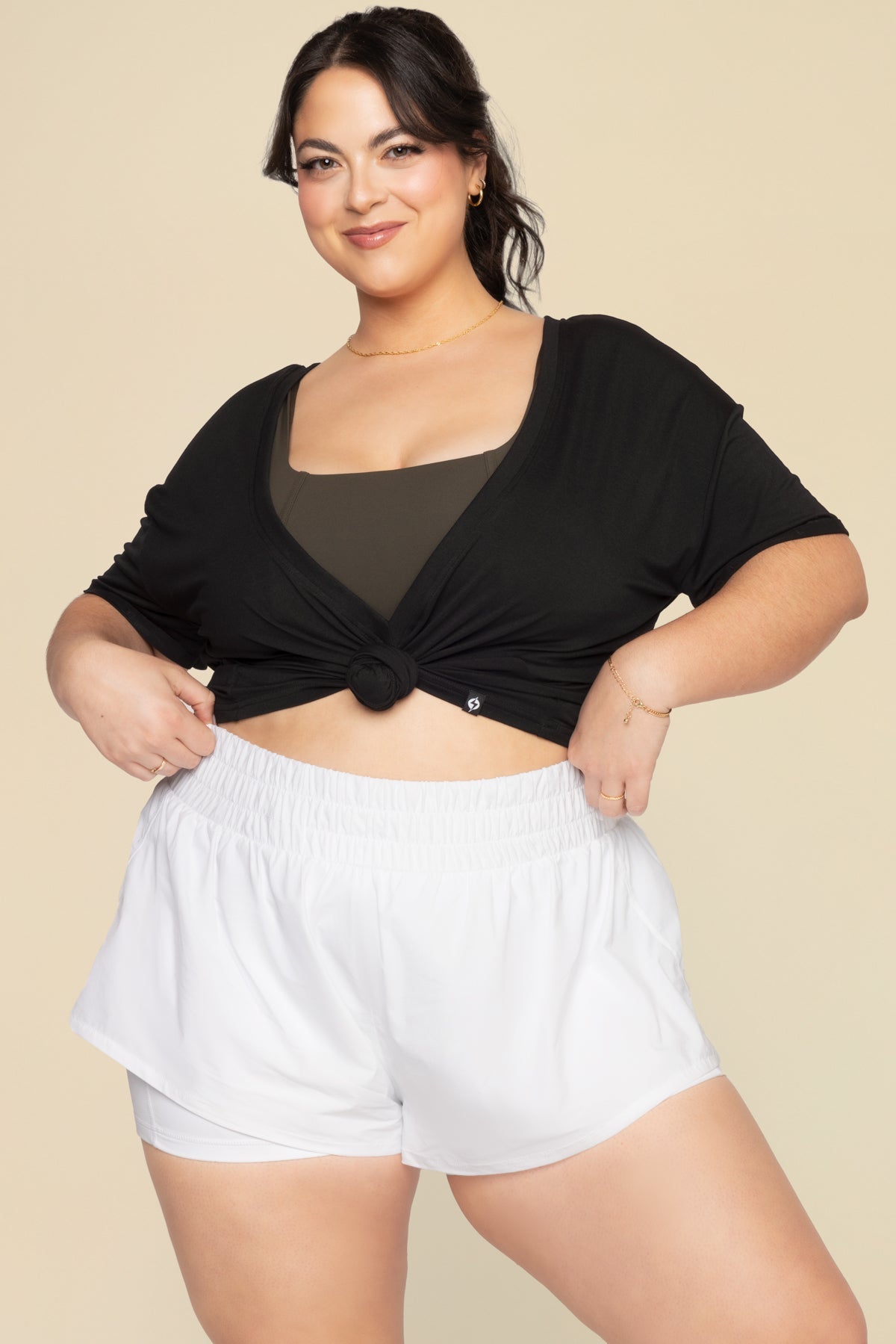 Reversible Deep V Tee - Black