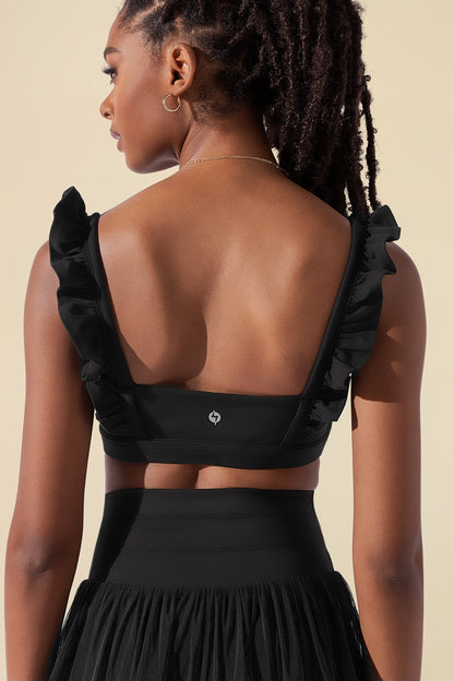 Romance Ruffle Bra - Black