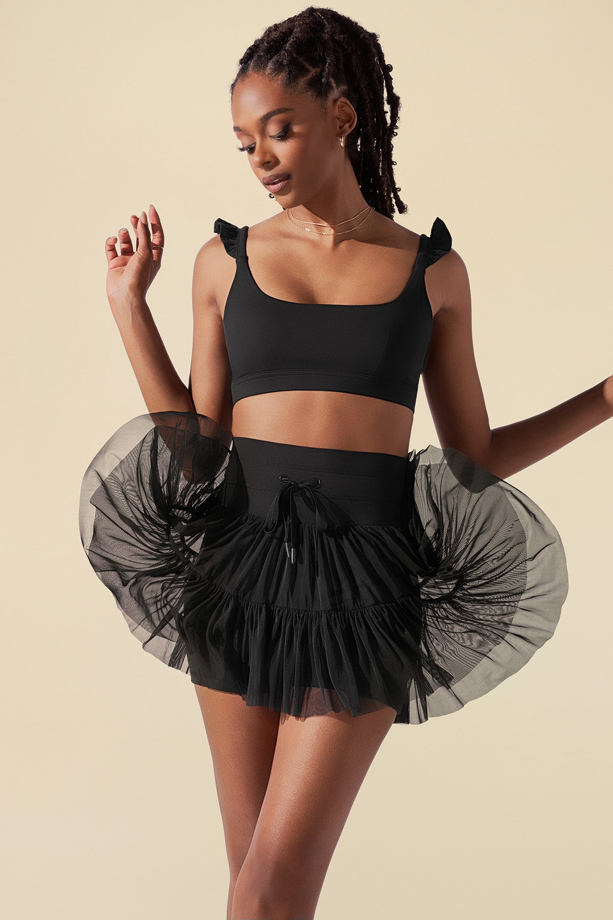 Romance Ruffle Bra - Black