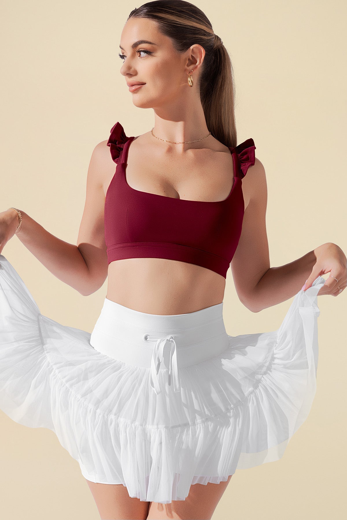 Romance Ruffle Bra - Crimson