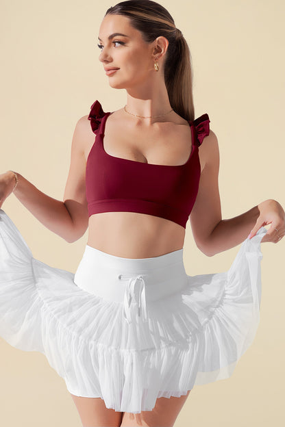 Romance Ruffle Bra - Crimson
