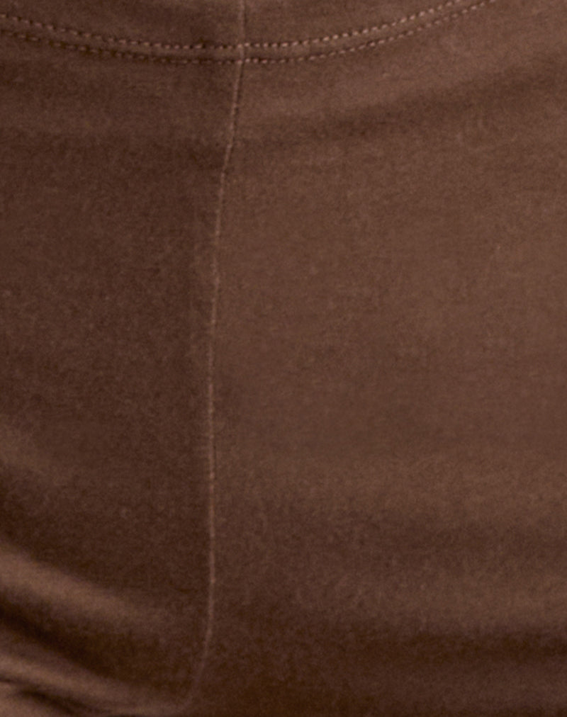 Ainu Short in Cocoa Brown with Buttermilk Binding