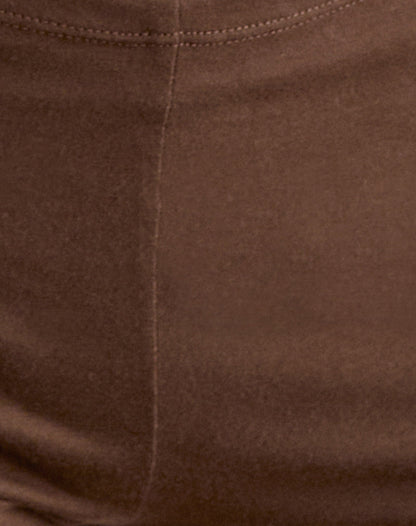 Ainu Short in Cocoa Brown with Buttermilk Binding