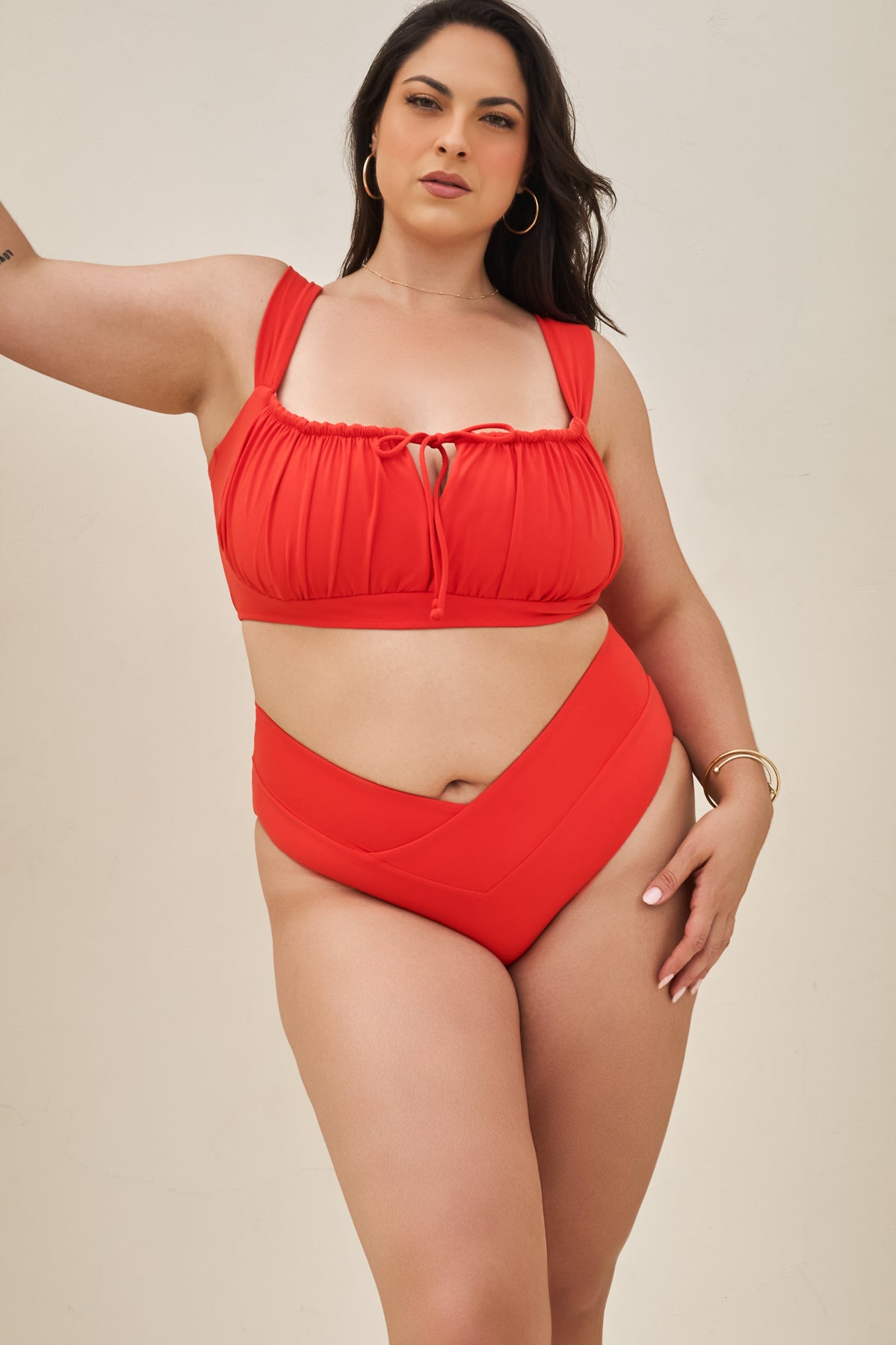 Crisscross Hourglass® Cheeky Bikini Bottom - Poppy
