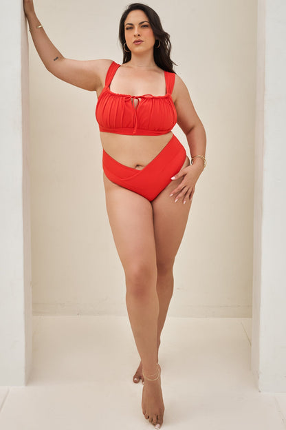 Crisscross Hourglass® Cheeky Bikini Bottom - Poppy