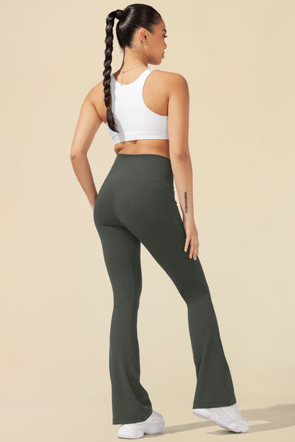 Crisscross Hourglass® Flared Legging with Pockets - Forestwood