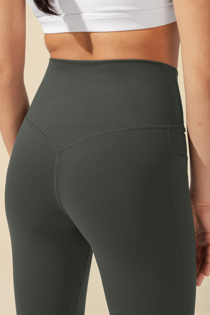 Crisscross Hourglass® Flared Legging with Pockets - Forestwood