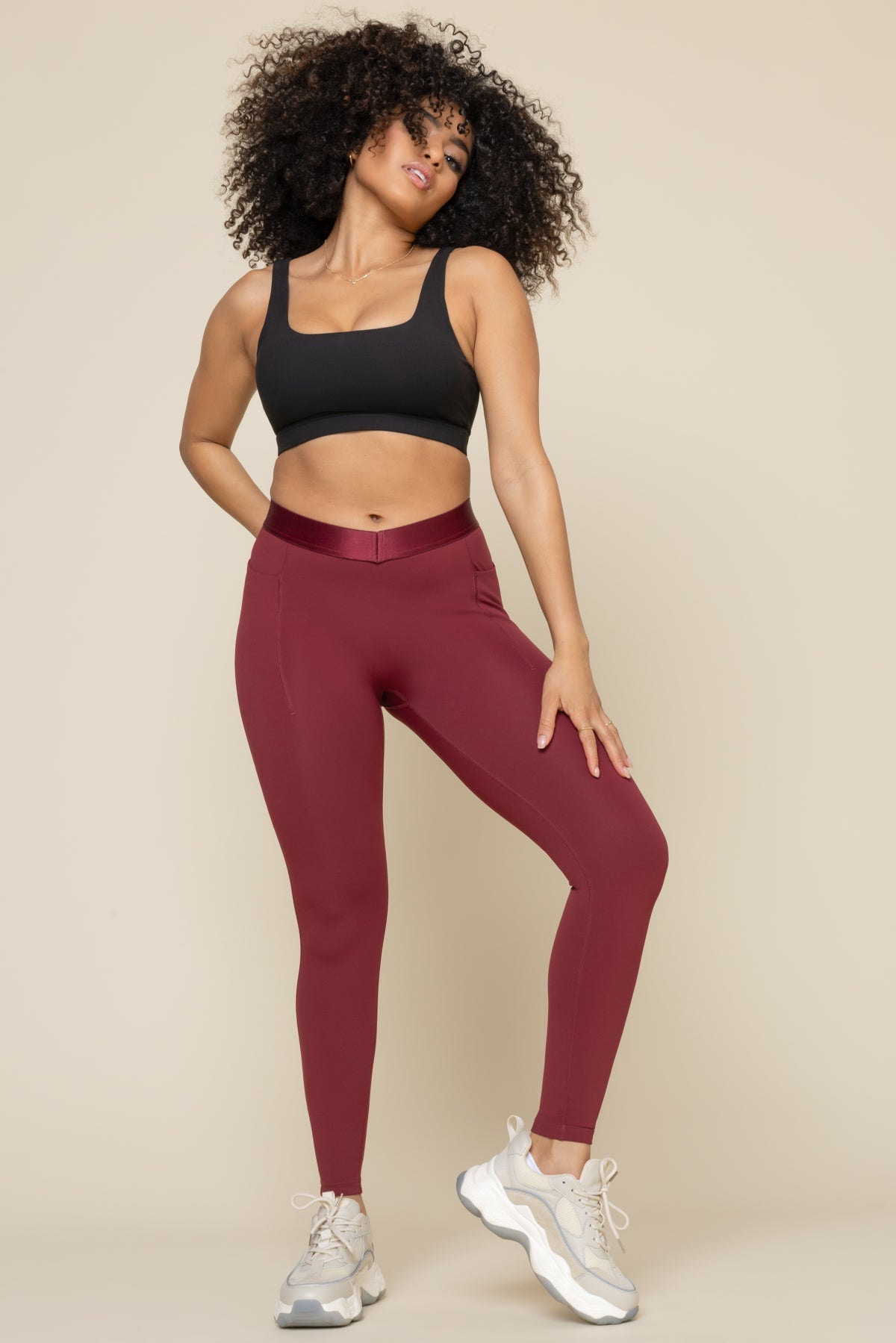 Contour Legging - Crimson