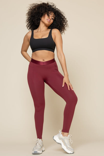 Contour Legging - Crimson