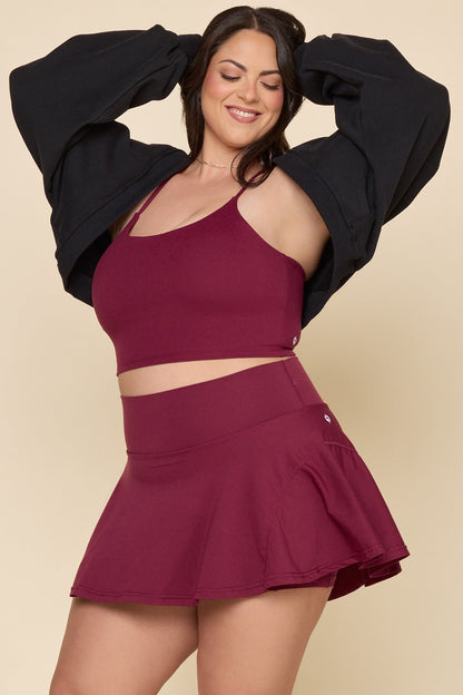 Twirl Skort - Crimson