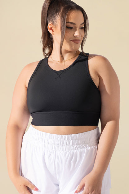 Sweat Sesh Crop Top - Black