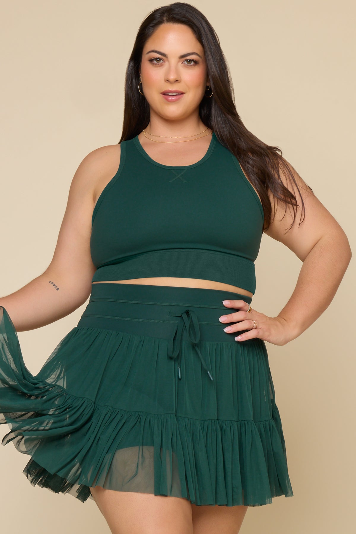 Sweat Sesh Crop Top - Pine