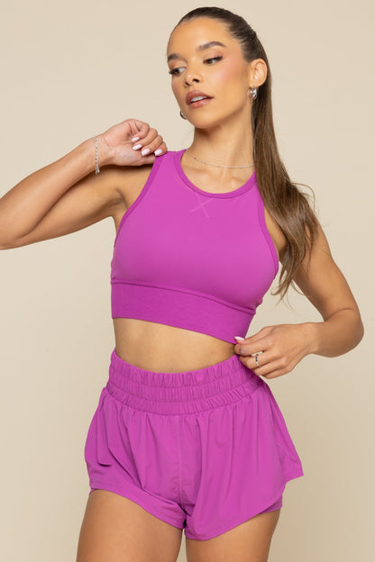 Sweat Sesh Crop Top - Royal Orchid