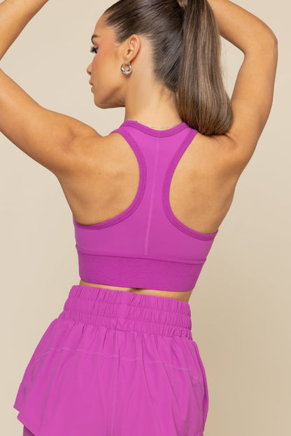 Sweat Sesh Crop Top - Royal Orchid