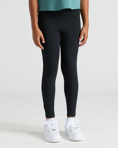 Girls All Black Foldover Legging 2-Pack